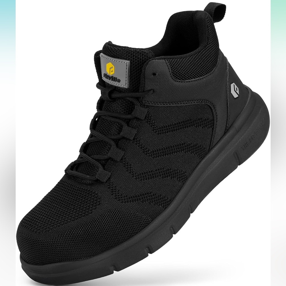 Extra wide steel toe work boots for men
